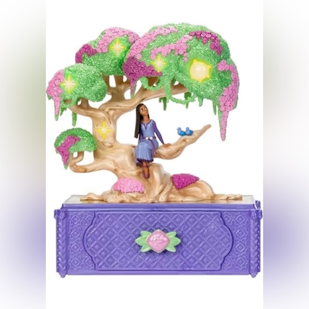 Disney's Wish Jewelry Box Tree Keepsake Musical Box with star toy ring best gift